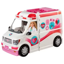 Barbie 2in1 Ambulance Met Geluid 46x19x26 Cm