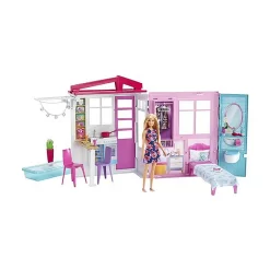 Barbie Huis Met Pop + Meubels En Accessoires