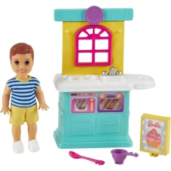 Barbie Skipper Babysitter Speelset Keuken Met Jongen