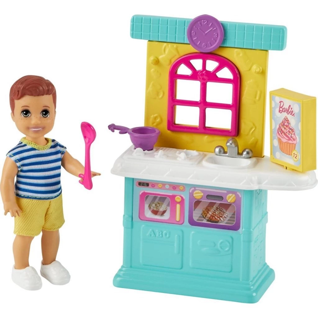Barbie Skipper Babysitter Speelset Keuken Met Jongen 2 Barbie Skipper Babysitter Speelset Keuken Met Jongen - Afbeelding 2