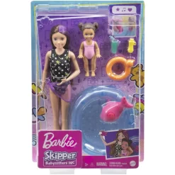 Barbie Skipper Babysitter Zwembadje Speelset -Barbie 0887961909609 0