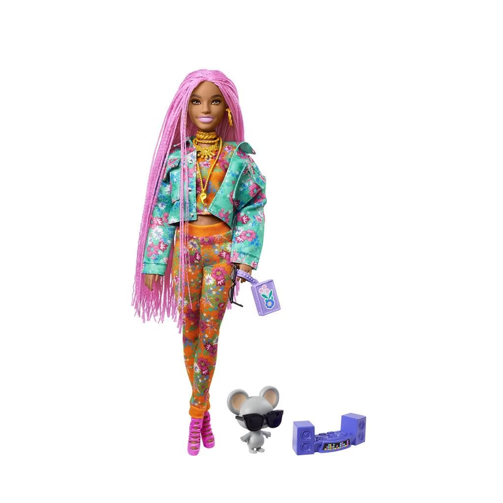 Barbie Extra Pink Braids Pop + Accessoires 2 Barbie Extra Pink Braids Pop + Accessoires - Afbeelding 2