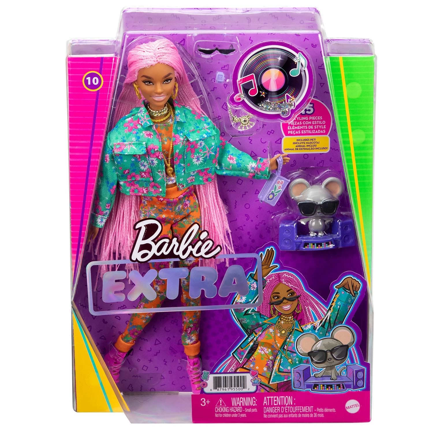 Barbie Extra Pink Braids Pop + Accessoires 2 Barbie Extra Pink Braids Pop + Accessoires - Afbeelding 2