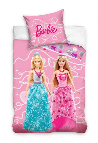 Barbie Dekbedovertrek Meisjes 140 X 200/70 X 90 Cm Katoen Roze