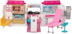 Barbie 2in1 Ambulance Met Geluid 46x19x26 Cm -Barbie barbie poppenhuis 2 in 1 ambulance meisjes 46 cm wit roze 3 227339