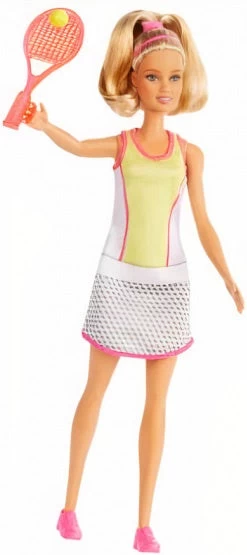 Barbie Tienerpop Tennis Meisjes 32,5 Cm Roze/geel