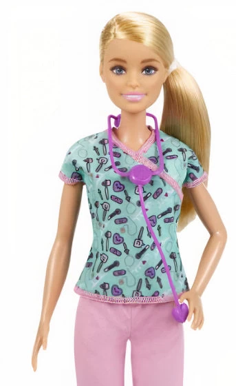 Barbie Tienerpop Verpleegster Meisjes 32,5 Cm Blauw/roze - Afbeelding 2
