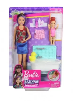 Barbie Skipper Babysitters - Badtijd -Barbie mattel speelset barbie babysitter 4 delig licht 4 276512 1549700846